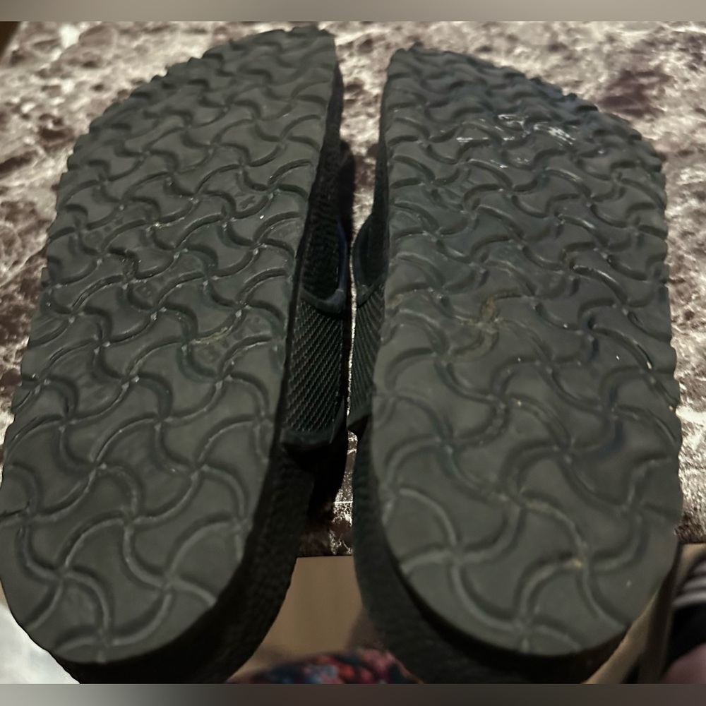 Birkenstock Black Men's Leather Buckle Slide Sandals - Picture 6 of 6